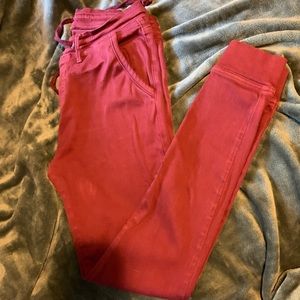 Men’s XS True Religion maroon joggers